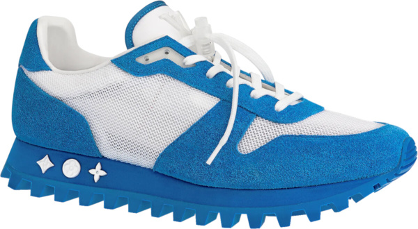 Louis Vuitton White Blue Runner Sneakers