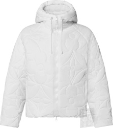 Louis Vuitton White Flower Monogram Quilted Jacket 1a9fvg