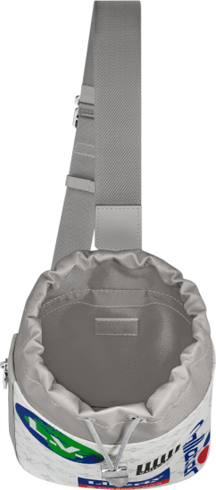 Louis Vuitton White Grey Chalk Sling Bag
