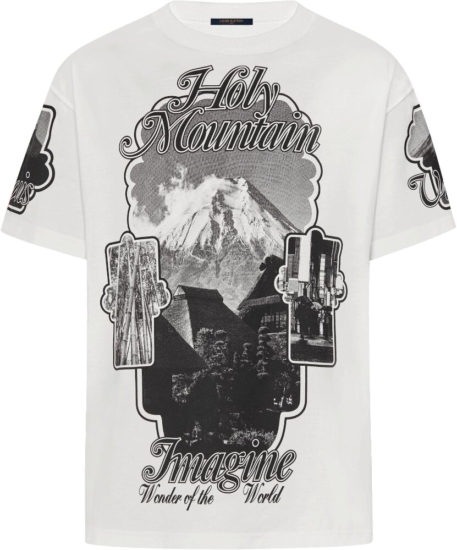 Louis Vuitton White Holy Mountain Print T Shirt
