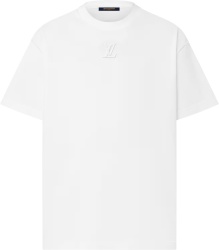 Louis Vuitton White Lv Embossed Logo T Shirt 1aa5dy