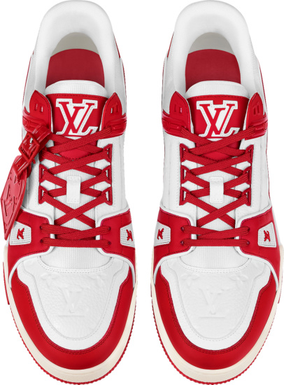Giày Louis Vuitton Lv Trainer Sneaker Red White Like Authentic