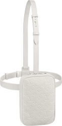 Louis Vuitton White Monogram Leather Side Utility Bag