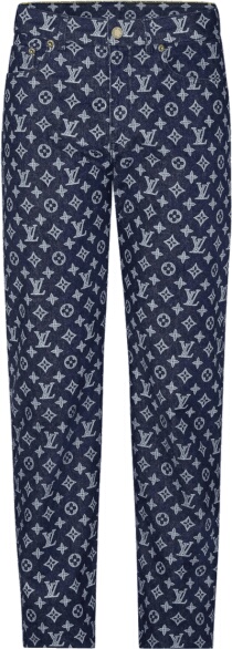 Louis Vuitton X Kim Jones Indigo Monogram Denim Regular Fit Jeans M at  1stDibs