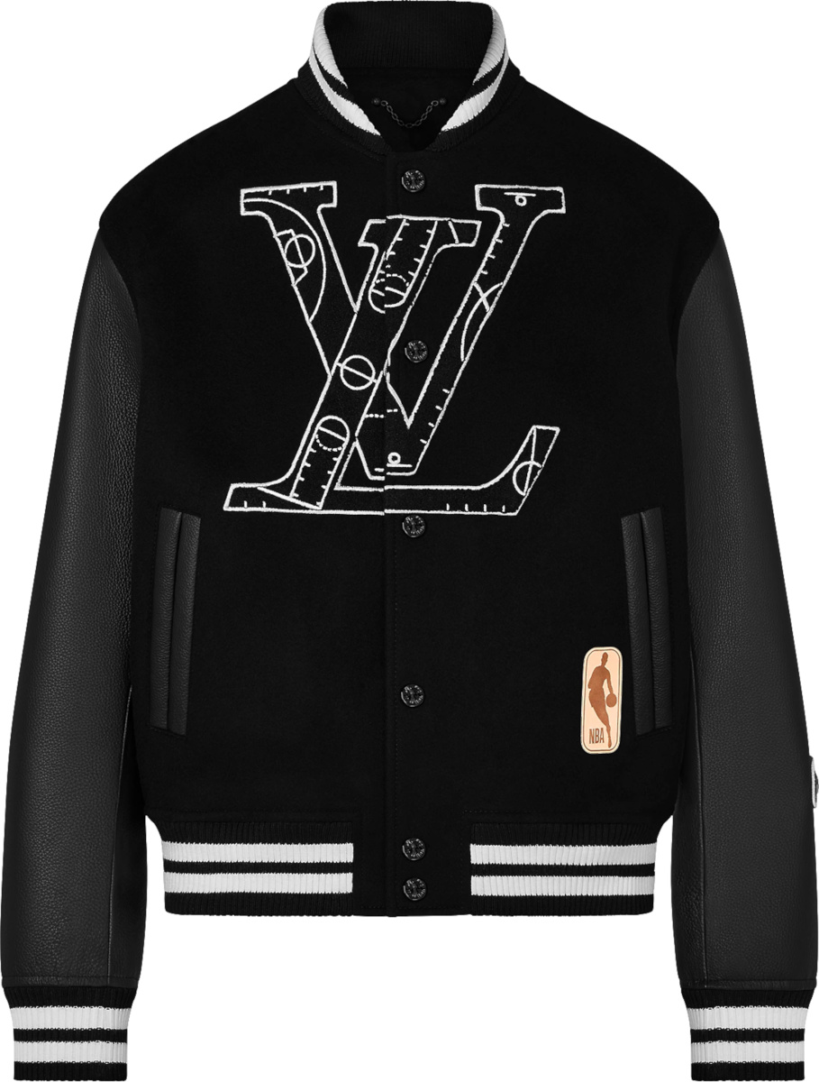 RETAIL] Louis Vuitton Monogram Embossed Leather Black Varsity Jacket :  r/DesignerReps