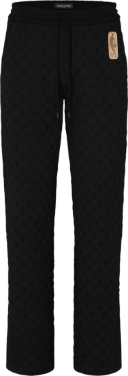 Louis Vuitton X Nba Black Monogram Slit Pants