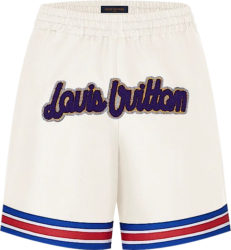Louis Vuitton X Nba White Front Logo Shorts