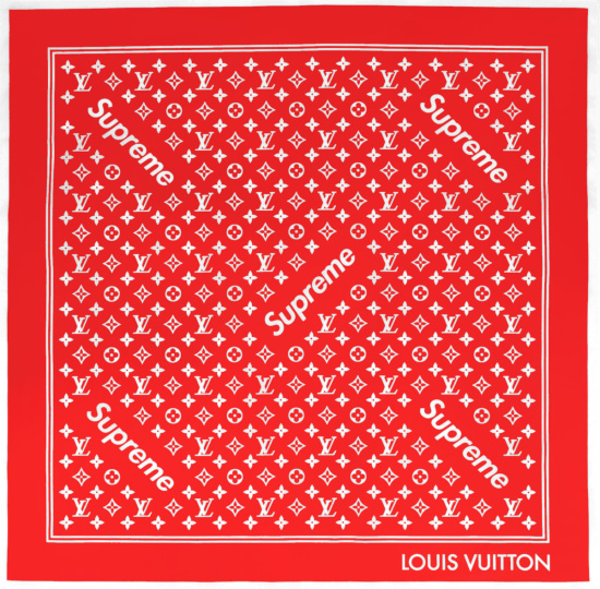 Louis Vuitton X Supreme Red Bandana