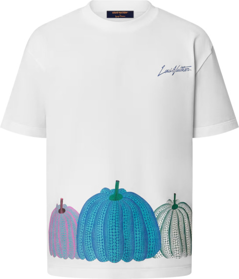 Louis Vuitton X Yk White Pumpkins Printed T Shirt 1ab74y