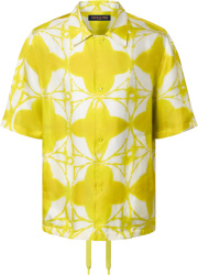 Louis Vuitton Yellow And White Tie Dye Monogram Silk Shirt 1ab6fe