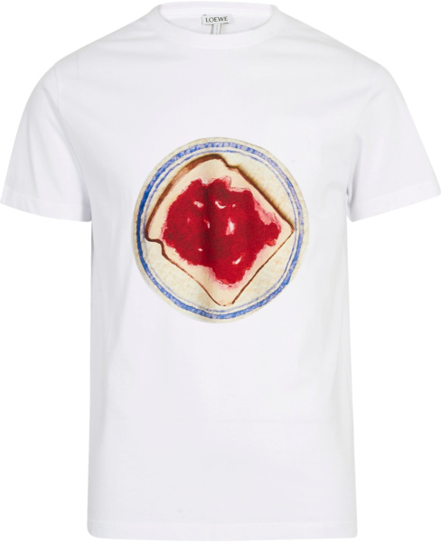 Lowew White Jam And Toast T Shirt