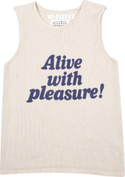 White 'Alive With Pleasure!' Tank Top