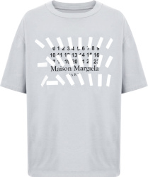 Maison Margiela Light Grey Numbers Tape Logo T Shirt