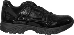 Maison Margiela Patent Black Leather Security Sneakers