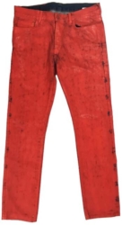 Maison Margiela Red Painted Jeans