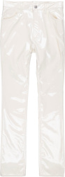 Glossy White Vinyl Pants