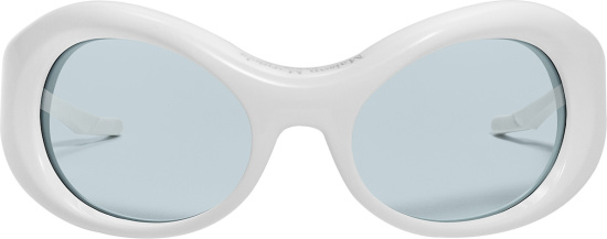 Maison Margiela X Gentle Monster White Oversized Oval Sunglasses