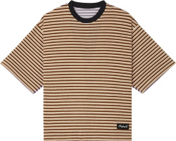 Brown & Purple Split Striped T-Shirt