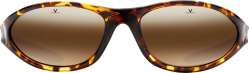 Marine Serre Brown Tortoise And Orange Tip Oval Sunglasses