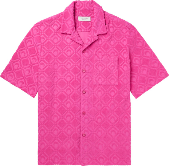 Marine Serre Hot Pink Diamond Terry Shirt