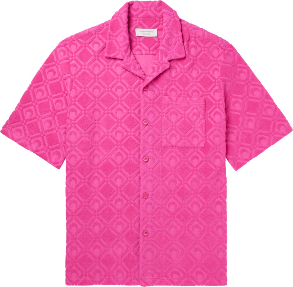 Marine Serre Hot Pink Diamond Terry Shirt