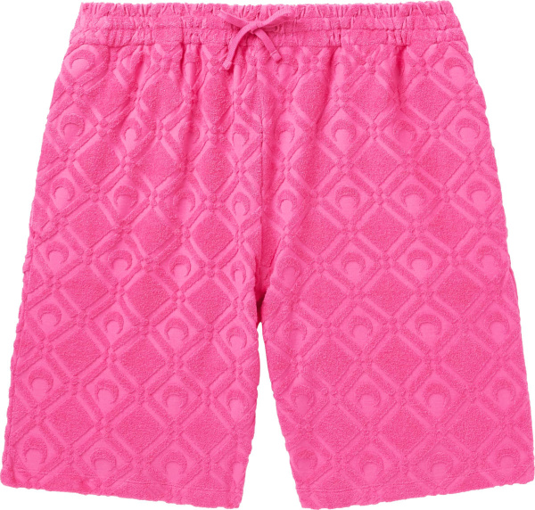 Marine Serre Hot Pink Diamond Terry Shorts