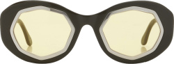 Brown & Yellow 'Mount Bromo' Sunglasses