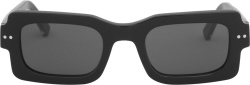 Marni Black Wide Rectangular Sunglasses