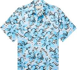 Marni Blue Floral Print Hawaiian Shirt