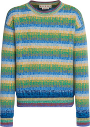 Blue, Green, & Yellow Logo Stripe Sweater