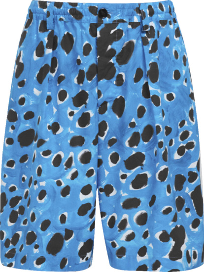 Marni Blue Pop Dots Print Shorts