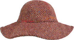 Burgundy Tweed Bucket Hat