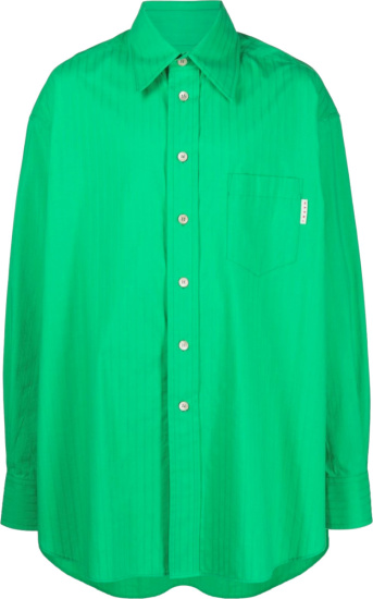 Marni Green Oversized Button Down Shirt