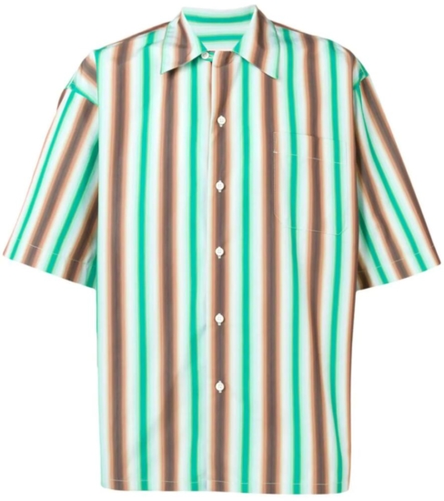 Marni Green & Brown Striped Shirt | INC STYLE