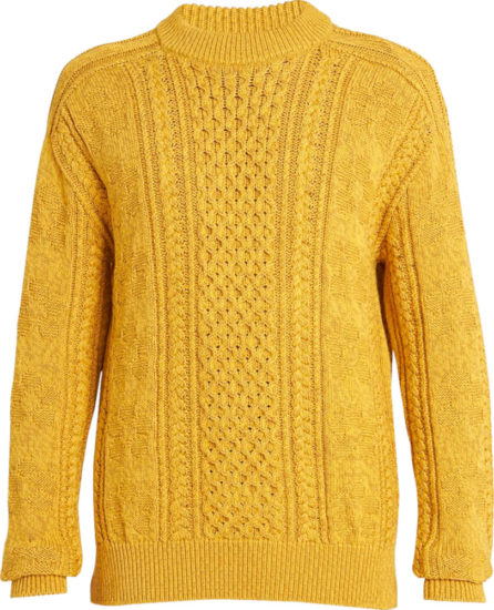Marni Maize Yellow Cable Knit Sweater