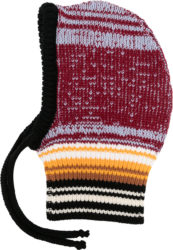 Marni Multicolor Striped Knit Balaclava Hood