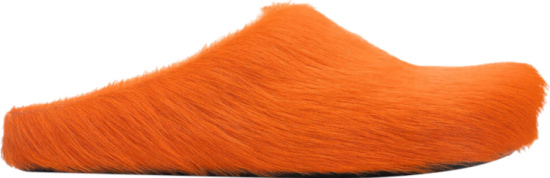 Marni Orange Fur Marni Yellow Fur Fussbett Sabot Mule Slippers
