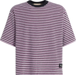 Marni Purple Striped Velour T Shirt