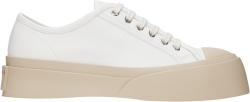 Marni White And Beige Low Top Pablo Platform Sneakers