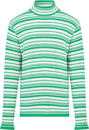 Marni Green & White Striped Turtleneck | Incorporated Style