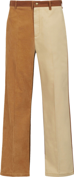 Marni X Carhartt Wip Beige And Brown Colorblock Pants