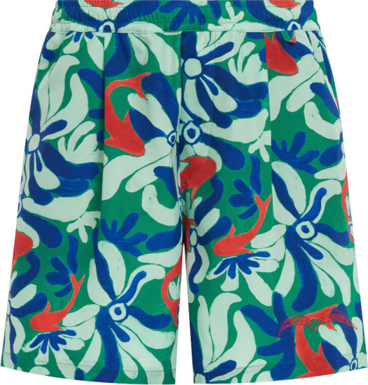 Marni X No Vacancy Inn Green Floral Swim Shorts