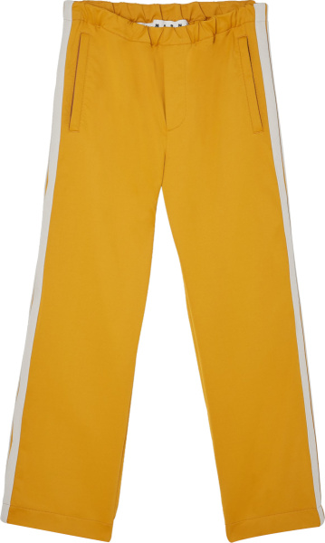Marni Yellow And White Stripe Track Pants