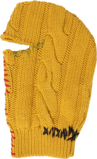 Marni Yellow Chunky Knit Balaclava