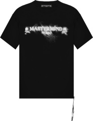 Mastermind World Black And White Smoke Logo Print T Shirt