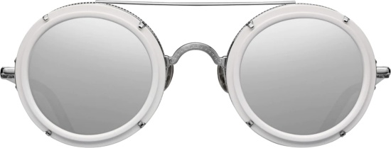 Matsuda White Round Sunglasses