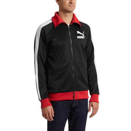 red and black puma jacket