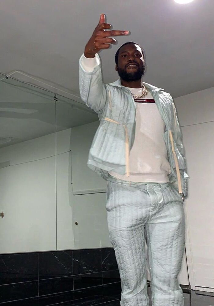Meek Mill Wears a Craig Green Jacket & Pants With a Moncler Sweater ...