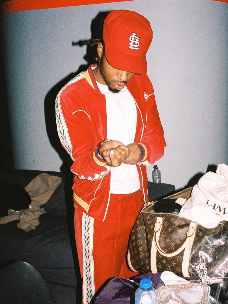 Metro Boomin: St. Louis Cards Fitted & a Casablanca Velour Tracksuit