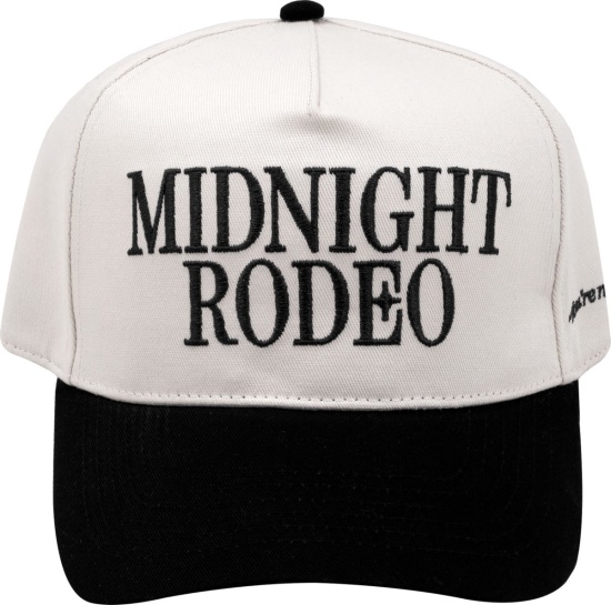 Midnight Rodeo White And Black Logo Reverso Hat